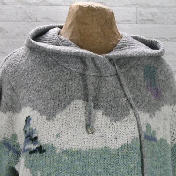 CUPCAKES AND CASHMERE Knit Hoodie Sweater Hooded Oversized Soft Winter 1X - Picture 2 of 12